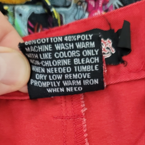 Mens Blac Lacquer Red Pants Size L - Picture 4 of 5